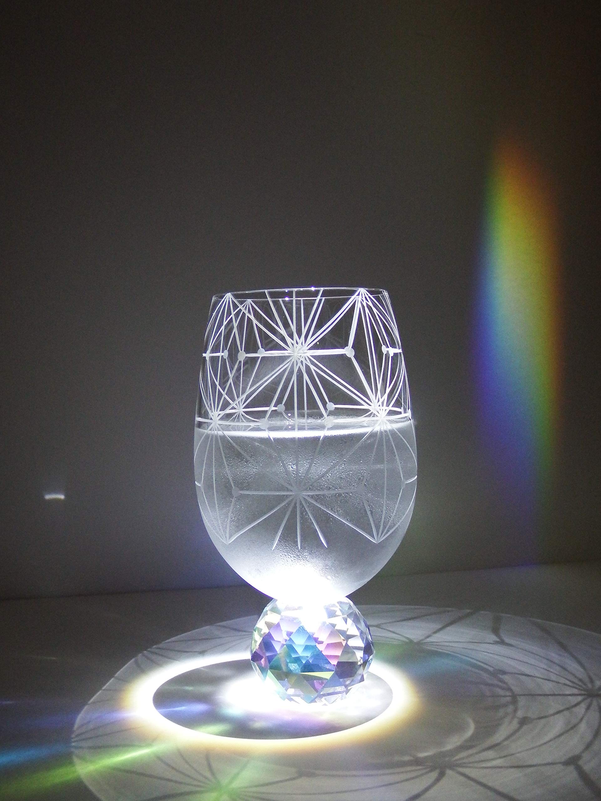 切子グラス　東京切子　虹が出る東京切子　千代紙 　グラス　虹　KILIKO 虹が出る東京切子 千代紙 グラス KILIKO 通販 5027023｜Creema